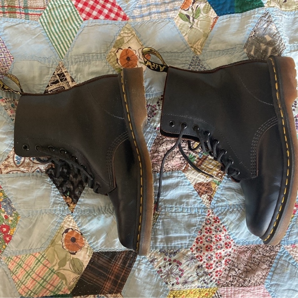 Dr. Martens Women's Black Leather Boot made in England - Picture 6 of 9
